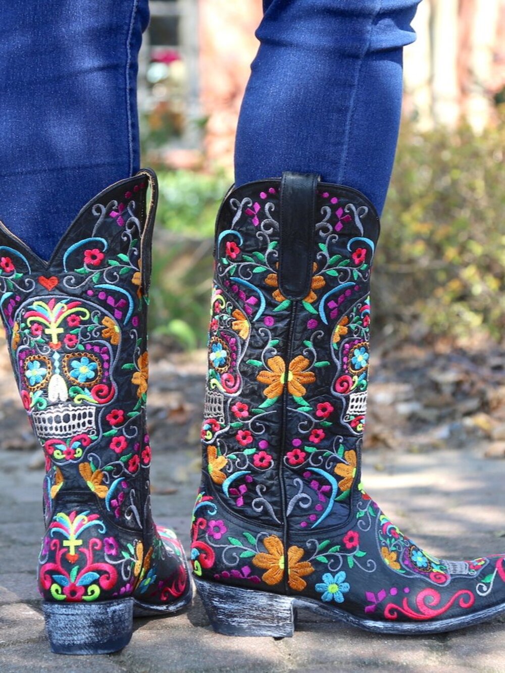 Old Gringo Klak Sugar Skull Boots size 10 - Picture 3 of 8